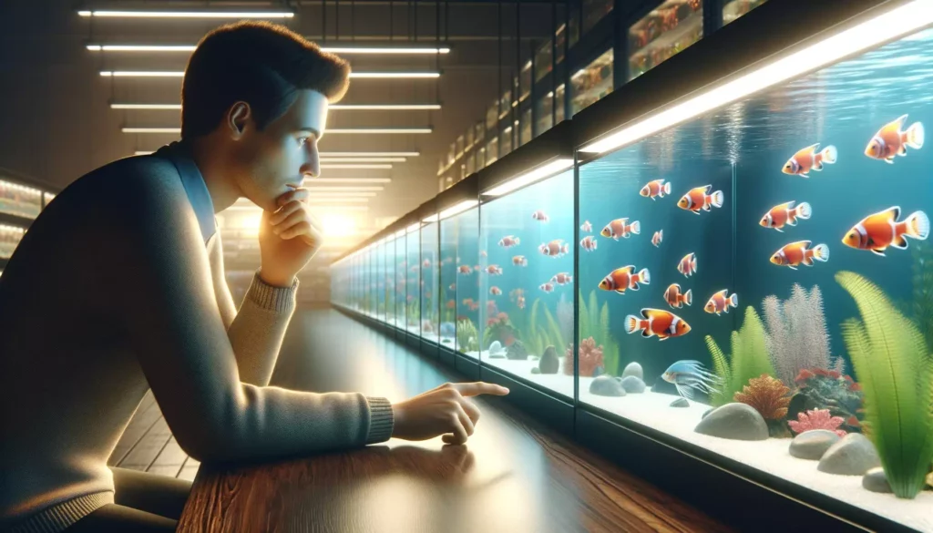 image for the subtitle 'Selecting GloFish for a Community Aquarium_ Avoiding Problems'. The imag
