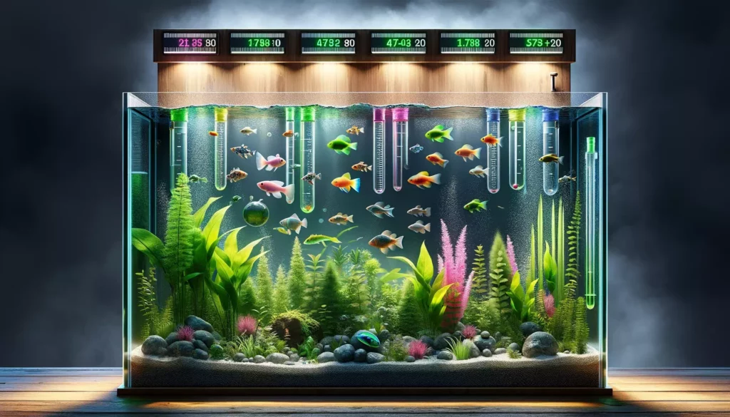 environmental impact of housing different GloFish species together, focusing on water quality, temperature, and pH level